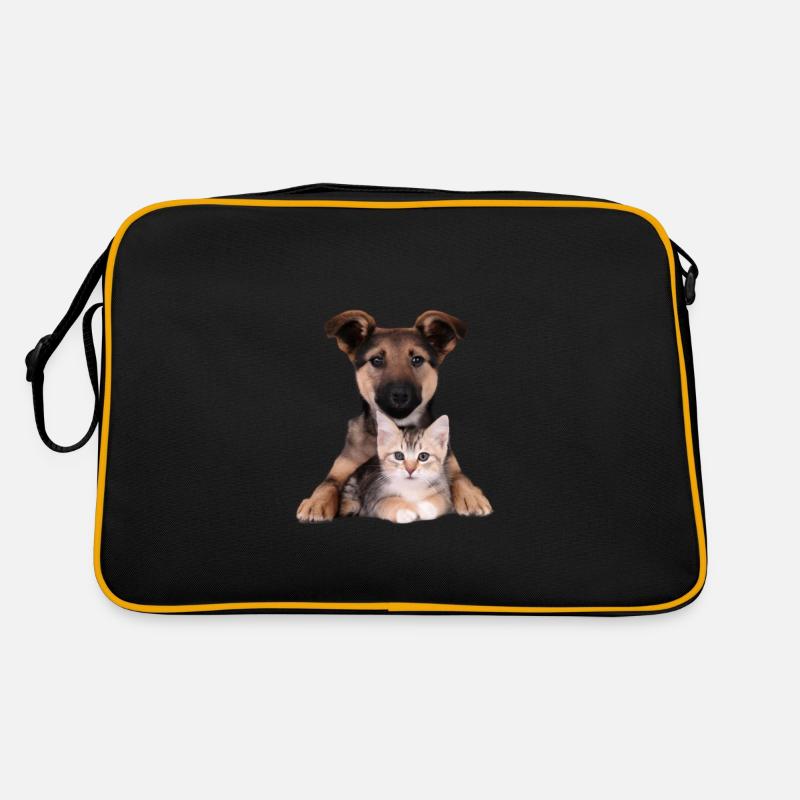 Chiot et chaton mignons Sac Retro