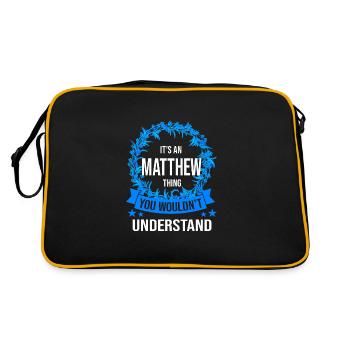Vorname Christopher Name Christopher Geschenk - Retro Tasche - Schwarz/Gold - Hinten