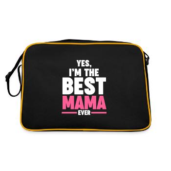Mama Oma Oma Geschenk - Retro Tasche - Schwarz/Gold - Hinten