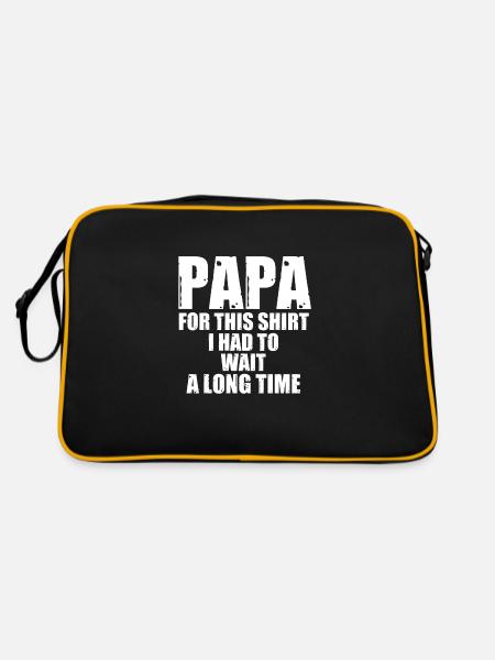 Papa Opa Vatertag Geschenk - Retro Tasche - Schwarz/Gold