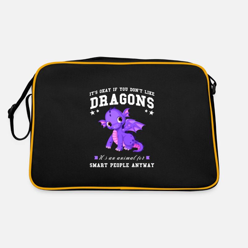 Drache Drachen magische Kreatur Geschenk Retro Tasche