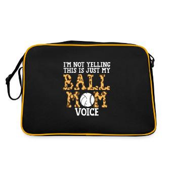 Mutter Volleyball Baseball Mutter Volleyball Gesch - Retro Tasche - Schwarz/Gold - Hinten
