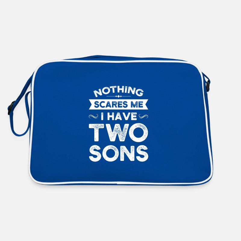 Vater von 2 Söhnen Vater Familie Geschenk Retro Tasche