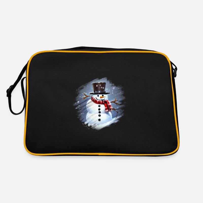 Schneemann Retro Tasche