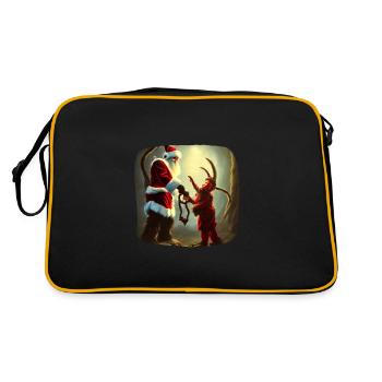 Père Noël & Krampus - Sac Retro - noir/or - Dos
