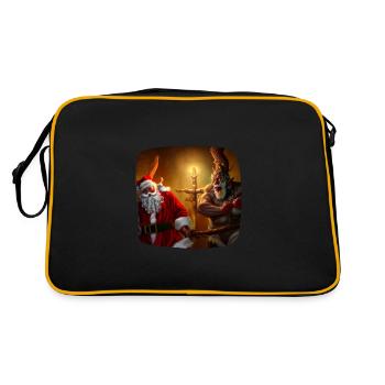 Père Noël & Krampus - Sac Retro - noir/or - Dos