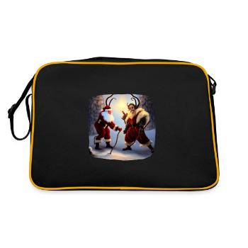 Père Noël & Krampus - Sac Retro - noir/or - Dos