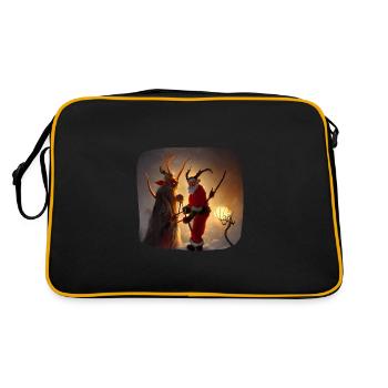 Krampus et Nicolas - Sac Retro - noir/or - Dos