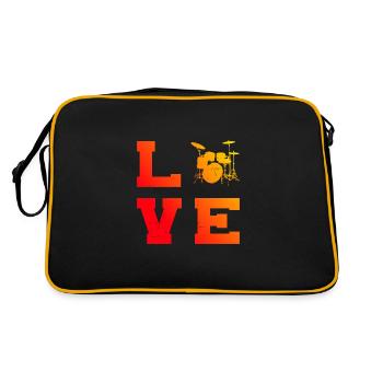 Drumming Drum Kit Drummer - Retro Bag - black/gold - Back