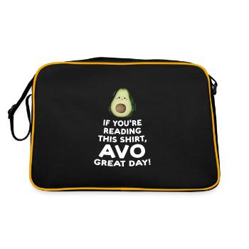 Avocados Avocado Avocado-Liebhaber Geschenk - Retro Tasche - Schwarz/Gold - Hinten