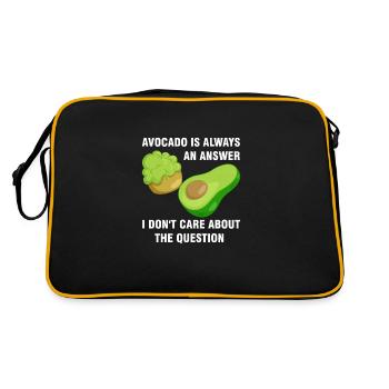 Avocados Avocado Avocado-Liebhaber Geschenk - Retro Tasche - Schwarz/Gold - Hinten
