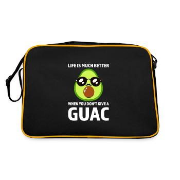 Avocados Avocado Avocado-Liebhaber Geschenk - Retro Tasche - Schwarz/Gold - Hinten