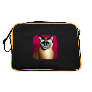 Siamese cat - Retro Bag - black/gold - Back