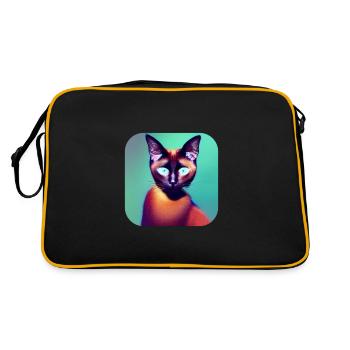 Siamese cat - Retro Bag - black/gold - Back