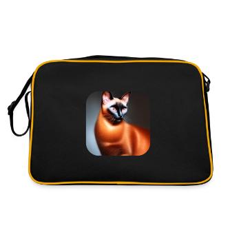 Siamese cat - Retro Bag - black/gold - Back