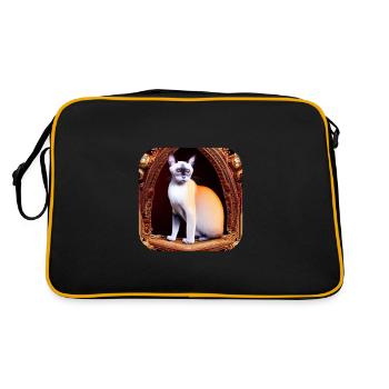 Siamese cat - Retro Bag - black/gold - Back