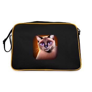 Siamese cat - Retro Bag - black/gold - Back