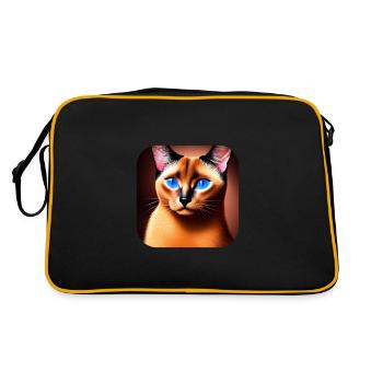 Siamese cat - Retro Bag - black/gold - Back