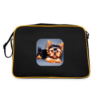 Yorkshire Terrier Chiot - Sac Retro - noir/or - Dos