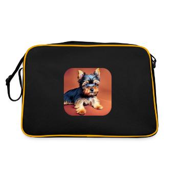 Yorkshire Terrier Chiot - Sac Retro - noir/or - Dos