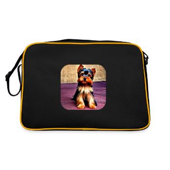 Yorkshire Terrier Chiot - Sac Retro - noir/or - Dos