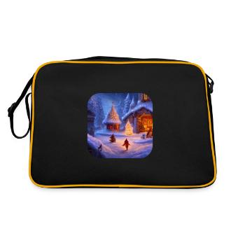 Motif de Noël - Sac Retro - noir/or - Dos
