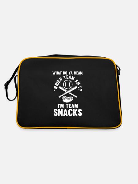Go Sport Baseball spielen Baseball Geschenk - Retro Tasche - Schwarz/Gold - Hinten