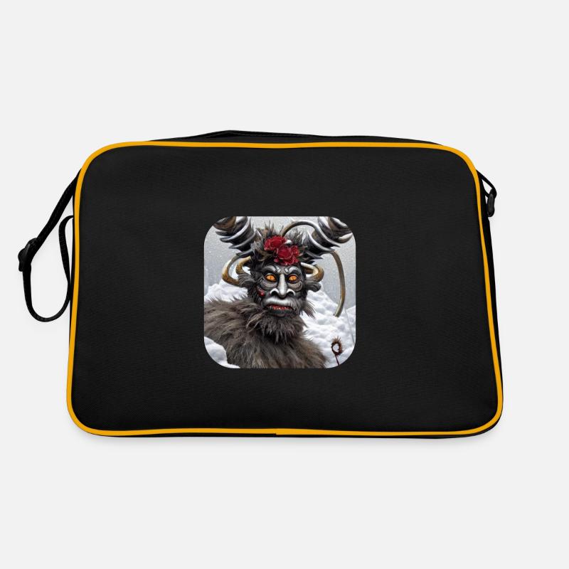 Krampus - Retro Tasche - Schwarz/Gold