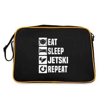 Jetski Jetskiing Men Women Jet Ski - Retro Bag - black/gold - Back