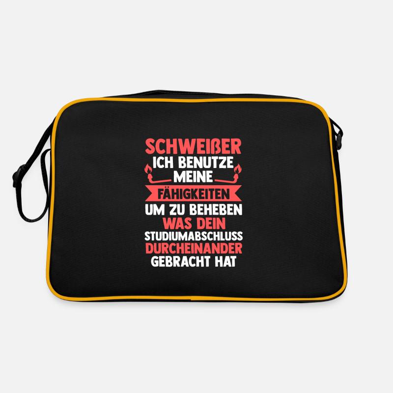 Schweißer Beruf Metallbauer Geschenk Retro Tasche