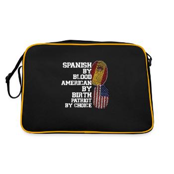 Spanisch Spanien Spanische Wurzeln Geschenk - Retro Tasche - Schwarz/Gold - Hinten