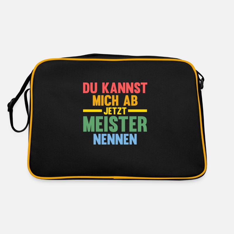 Meister Prüfung Handwerker Geschenk Retro Tasche