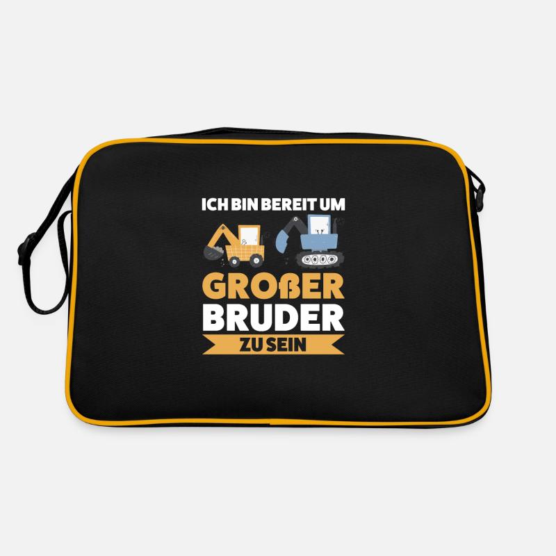 Großer Bruder Bagger Grosser Bruder Geschenk Retro Tasche
