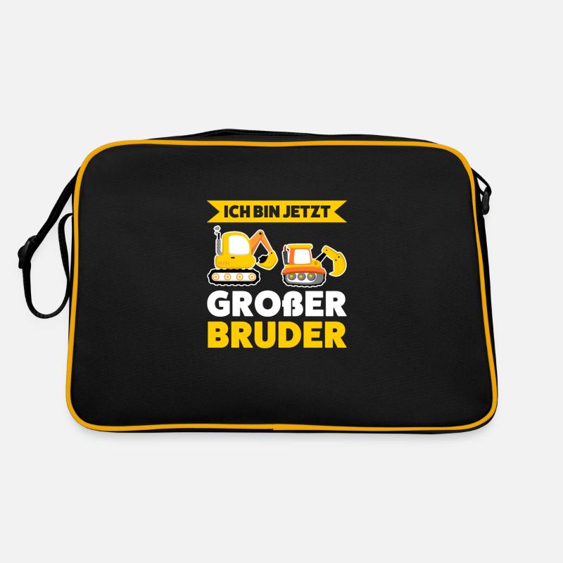 Großer Bruder Bagger Grosser Bruder Geschenk Retro Tasche