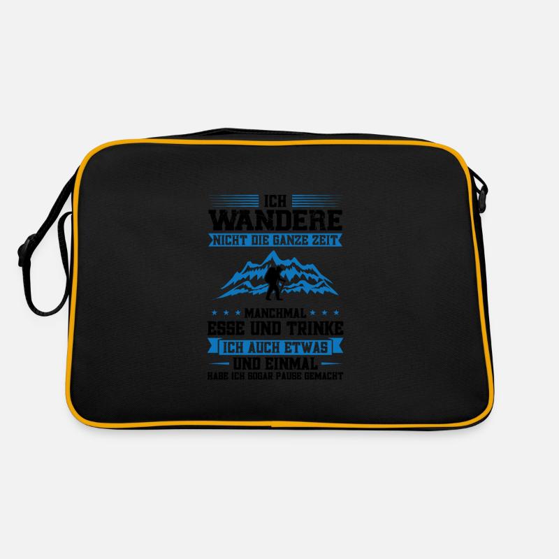 Wandern Berge Berg Geschenk Retro Tasche
