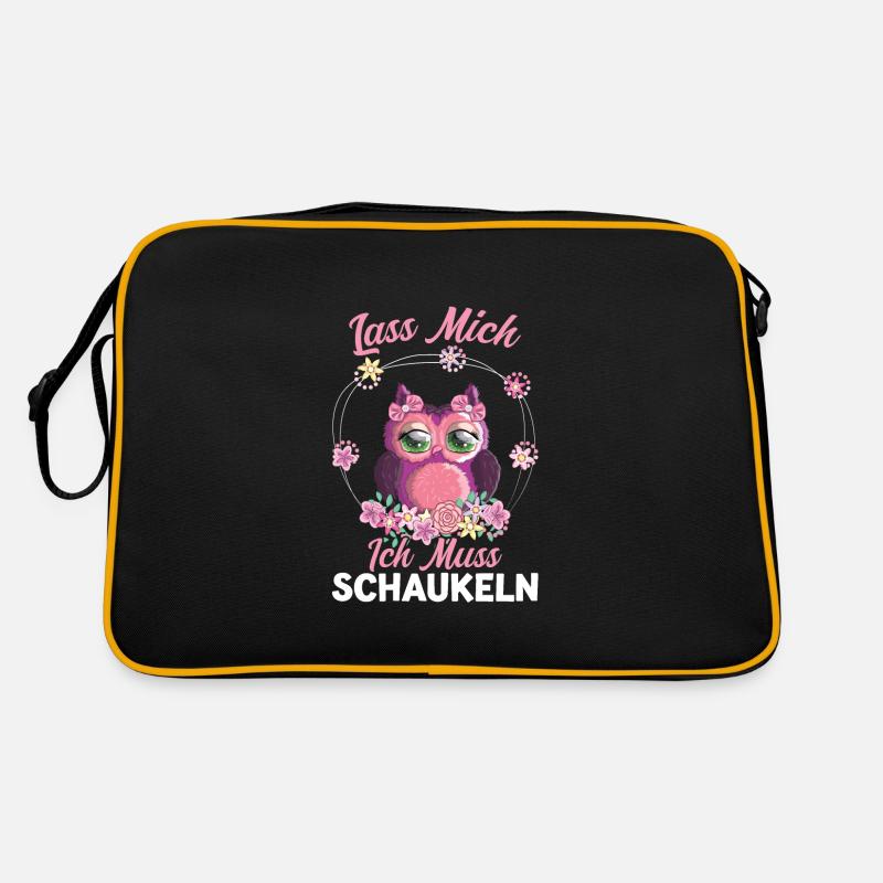 Eule Vogel Schaukeln Geschenk Retro Tasche