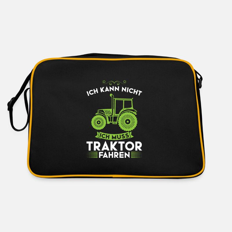 Traktor Trecker Landwirte Geschenk Retro Tasche