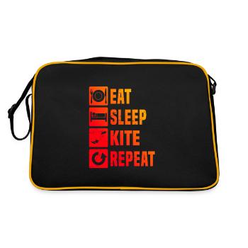 Kiten Kitesurfer Kitesurfing Kitesurfen Kite - Retro Bag - black/gold - Back