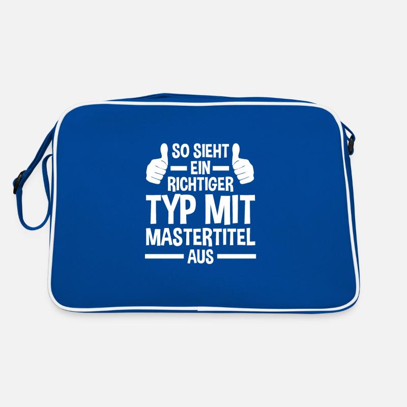 Master Prüfung Mastertitel Geschenk Retro Tasche