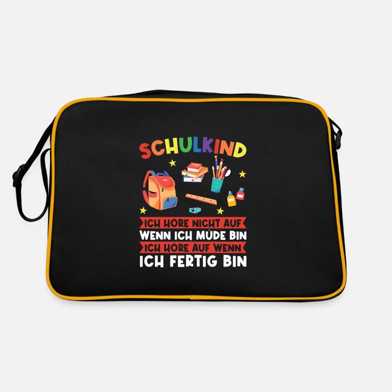 Schulkind Einschulung Schulstart Geschenk Retro Tasche