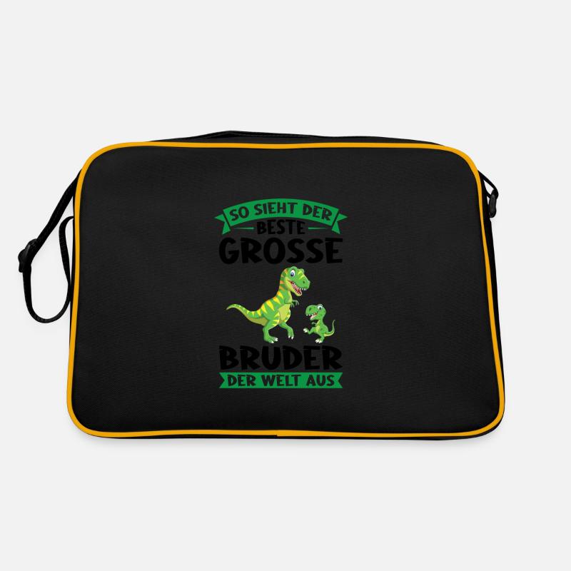 Großer Bruder Dinosaurier Brüder Geschenk Retro Tasche