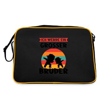 Junge Dabbing Dabbing Einzelkind Geschenk - Retro Tasche - Schwarz/Gold - Hinten