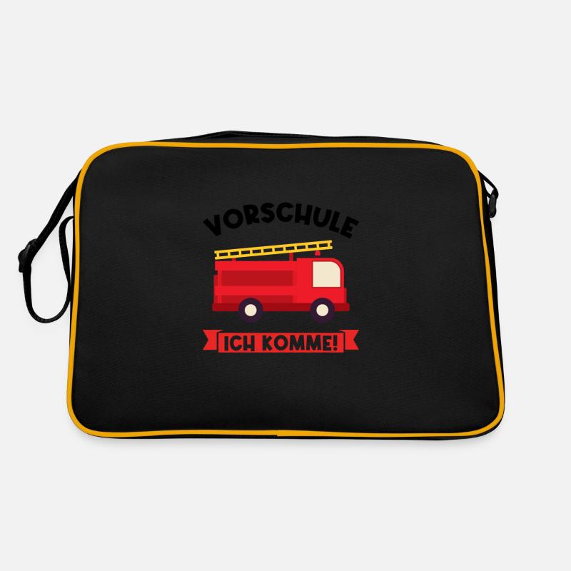 Vorschulung Vorschulkind Schule Geschenk - Retro Tasche - Schwarz/Gold