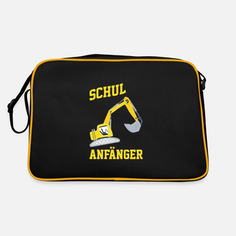Schulkind Bagger Einschulung Geschenk Retro Tasche