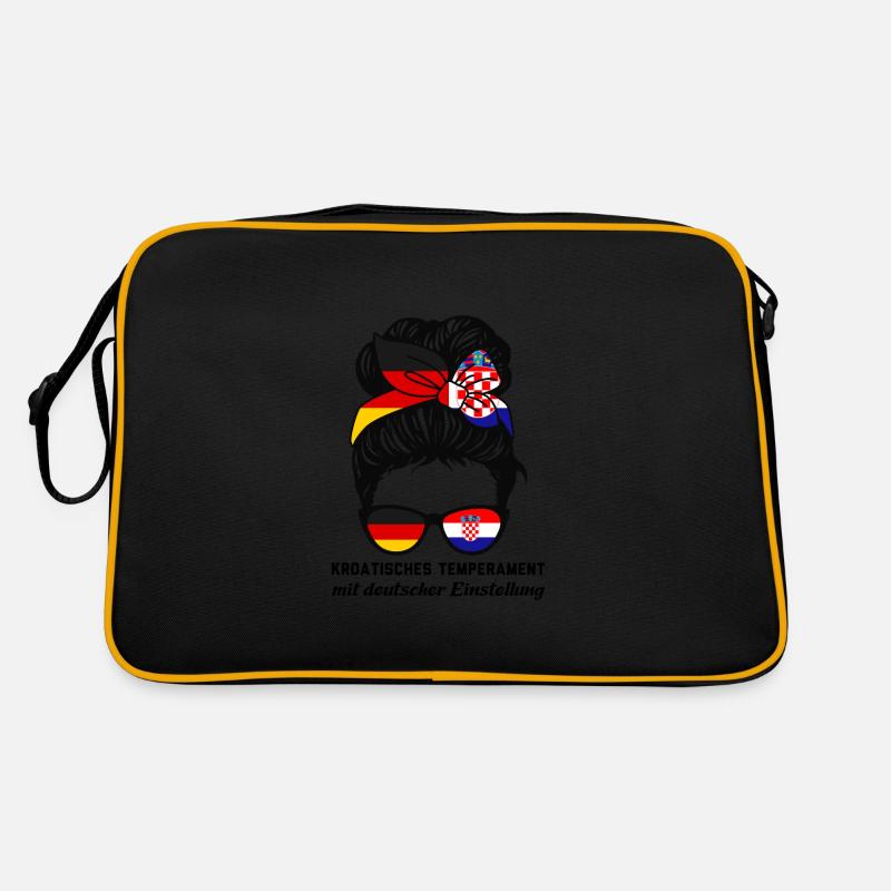 Deutsche Kroatin Deutsch Geschenk Retro Tasche