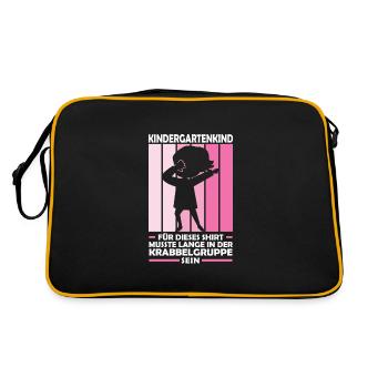 Kindergarten Dabbing Kita-Start Geschenk - Retro Tasche - Schwarz/Gold - Hinten
