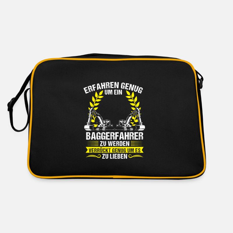 Baggerfahrer Beruf Lader Geschenk Retro Tasche
