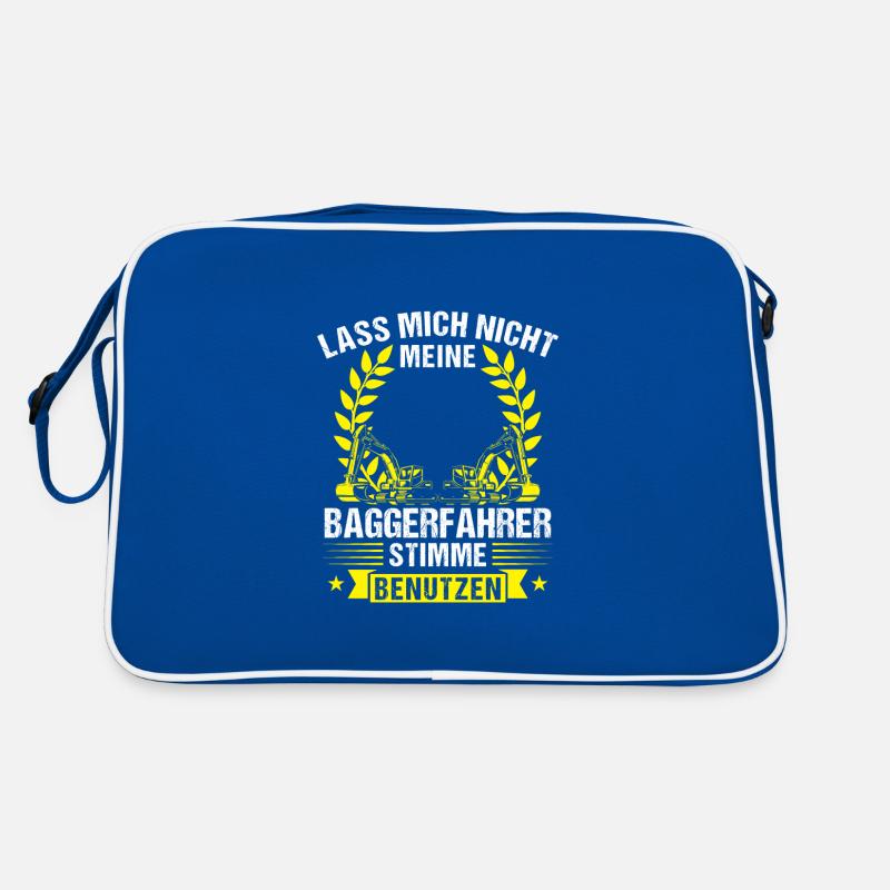 Baggerfahrer Beruf Bauarbeiter Geschenk Retro Tasche