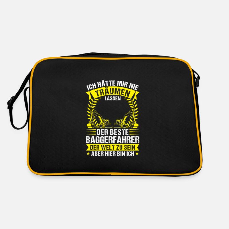 Baggerfahrer Beruf Lader Geschenk Retro Tasche