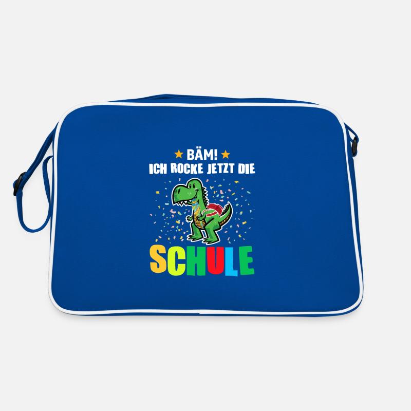 Schulkind Dino Erstklässler Geschenk Retro Tasche
